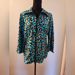 Berek Blue Leopard Print Jacket